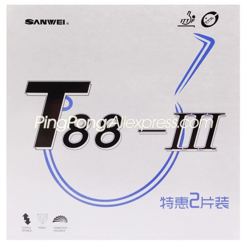 Table Tennis Spin - SANWEI T88-3 karet tenis meja Allround,