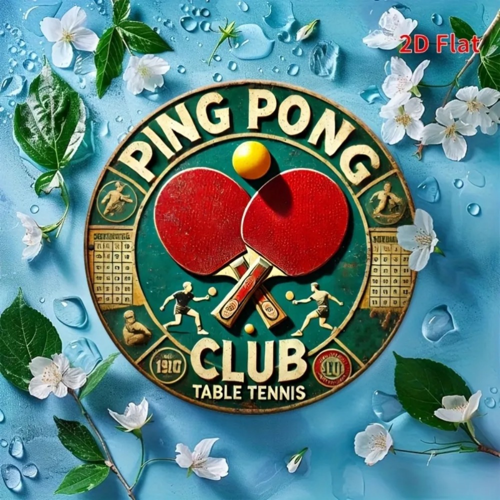 Papan Logam Bulat Vintage 2D u - Table Tennis History ulasan dan harga