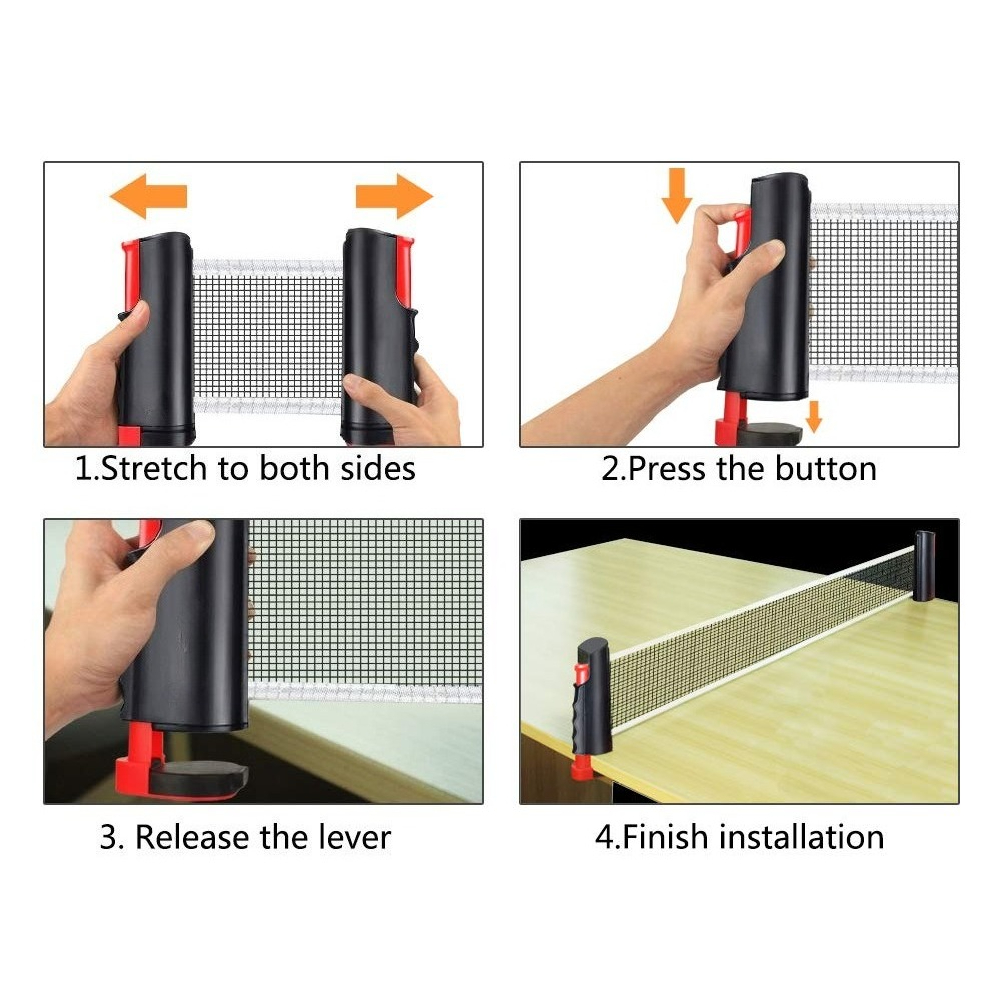 Rak Ping Pong Jaring Tenis Mej - Table Tennis Paddle Set ulasan dan harga
