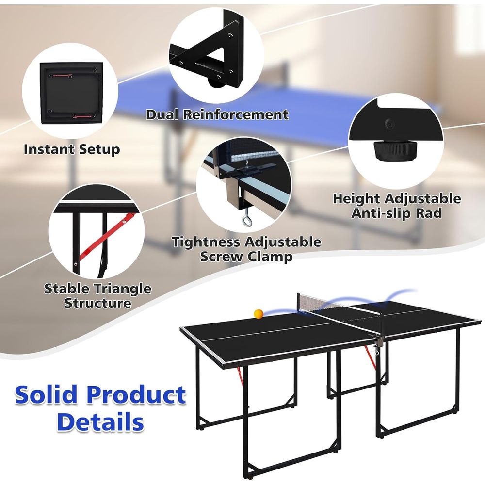 Set Meja Ping Pong Portabel Uk - Table Tennis Net Set ulasan dan harga